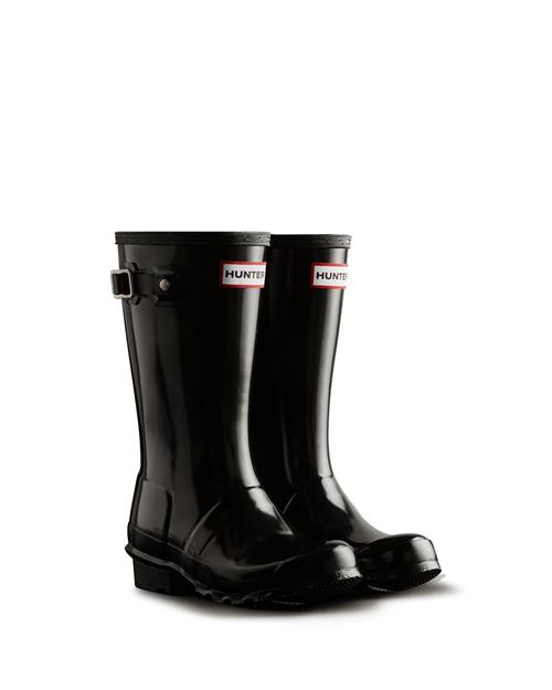 Hunter Junior Originals Gloss Gummistøvler Black  Black 32 EU  Sort  32 EU  Drenge, Piger
