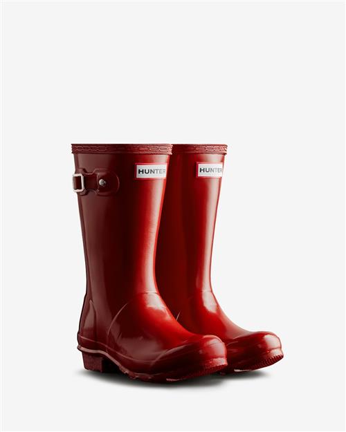 Hunter Junior Originals Gloss Gummistøvler Military Red  Military Red 35 EU  Rød  35 EU  Drenge, Piger