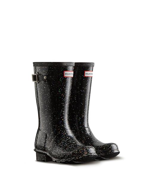 Hunter Junior Originals Giant Glitter Gummistøvler Black  Black 31 EU  Sort  31 EU  Piger