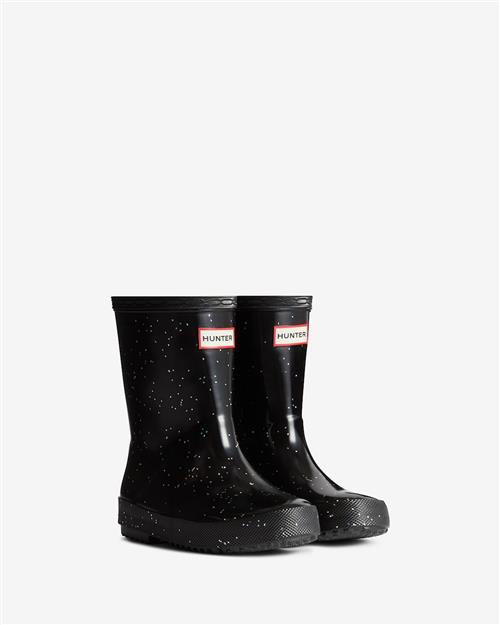 Hunter Kids First Giant Glitter Gummistøvler Black  Black 22 EU  Sort  22 EU  Piger