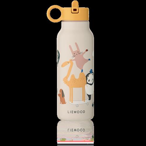 Liewood Falk Vandflaske 350 Ml Around The World / Sandy  Water Bottle 350 ml-OS  Beige  One Size  Drenge, Piger