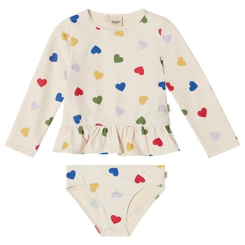 Kuling Florence UV-sæt Rainbow Hearts  Rainbow Hearts 110/116 cm  Hvid  110/116 cm  Piger