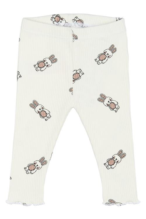 The New Siblings GOTS Pippa Rib-leggings Cloud Dancer  Cloud Dancer  56 cm  Hvid  56 cm  Piger