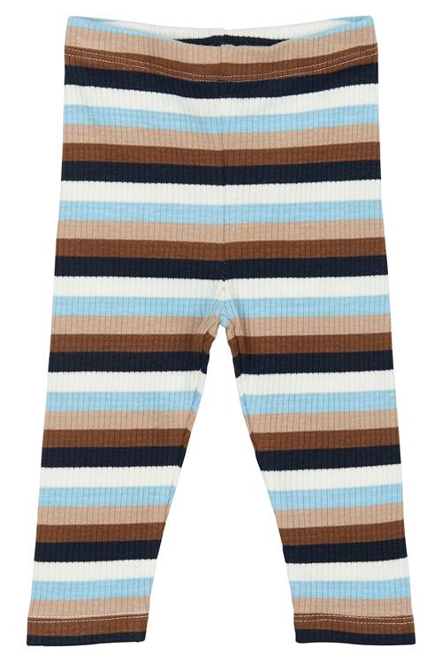 The New Siblings GOTS Park Rib-leggings Powder Blue Striped  Powder Blue Striped 68 cm  Blå  68 cm  Drenge