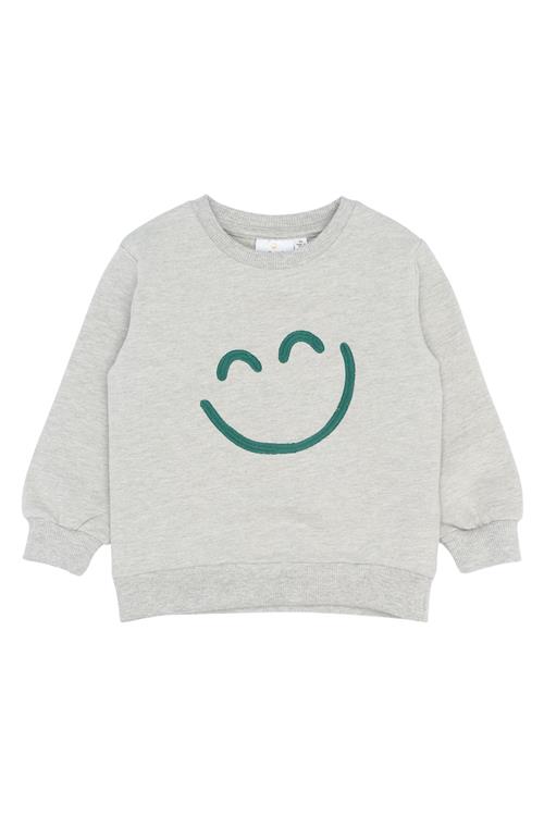 The New Siblings Pawnee Melange Sweatshirt Grey Melange  Grey Melange 86 cm  Grå  86 cm  Drenge