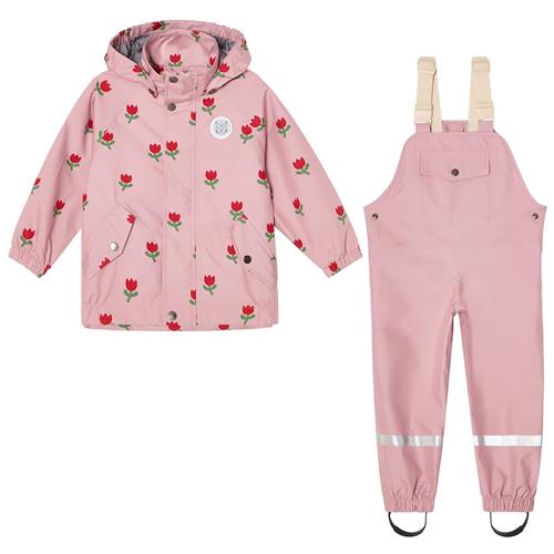 Kuling Skagen Åndbart Regnsæt Pink Tulips Pink Tulips 122/128 cm Rain Lyserød  122/128 cm  Piger