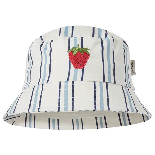 Kuling Fejan Bucket Hat Blue Stripe Strawberry  Blue Stripe Strawberry 52/54 cm  Blå  52/54 cm  Drenge, Piger