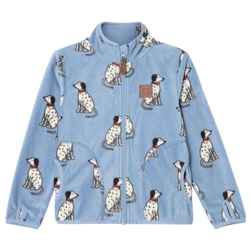 Kuling Northpole Fleece-jakke Dove Blue Dalmatian Dove Blue Dalmatian 110/116 cm  Blå  110/116 cm  Drenge, Piger