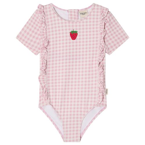 Kuling Symi UV-badedragt Pink Gingham  Pink Gingham 86/92 cm  Lyserød  86/92 cm  Piger