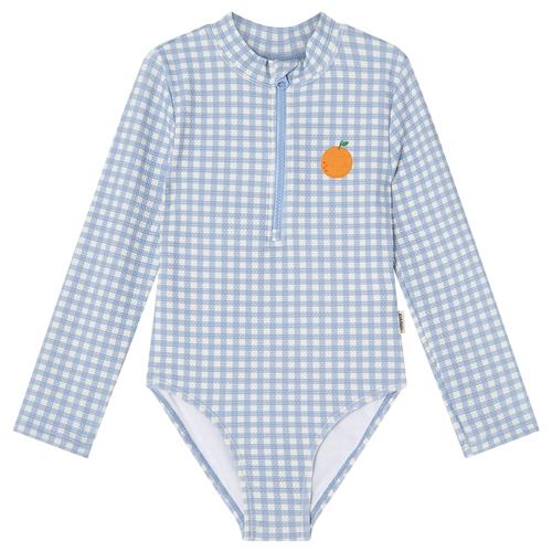 Kuling Toulon UV-badedragt Dove Blue Gingham  Dove Blue Gingham 122/128 cm  Blå  122/128 cm  Drenge, Piger
