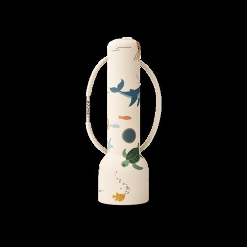 Liewood Gry Trykt Lommelygte Sea Creature Sandy  Sea Creature / Sandy-One Size  Beige  One Size 3+ Years Drenge, Piger