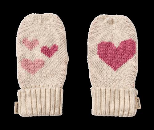 Wheat Towsi Jacquard-vanter Offwhite Melange Offwhite Melange 12-24 months Uld Creme  12-24 måneder  Drenge, Piger