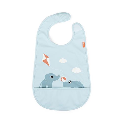 Done by Deer Playground Hagesmæk Med Velcro Blue  Blue-OS  Blå  One Size  Drenge, Piger