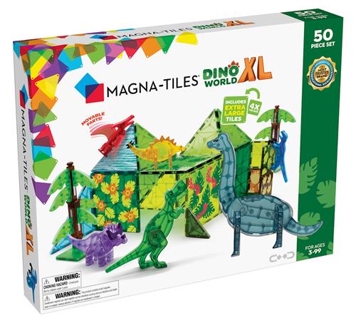 Magna-Tiles Dino World XL Byggeklodser I Sæt Med 50 Dele Multi  Multi-3-6 Y  Hvid  One Size 3+ Years Drenge, Piger