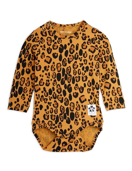 Mini Rodini Leopard Langærmet Body Beige  Beige-56/62 cm  Beige  56/62 cm  Drenge, Piger