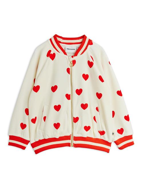 Mini Rodini Hearts Baseball-jakke White  White 116/122 cm  Hvid  116/122 cm  Piger