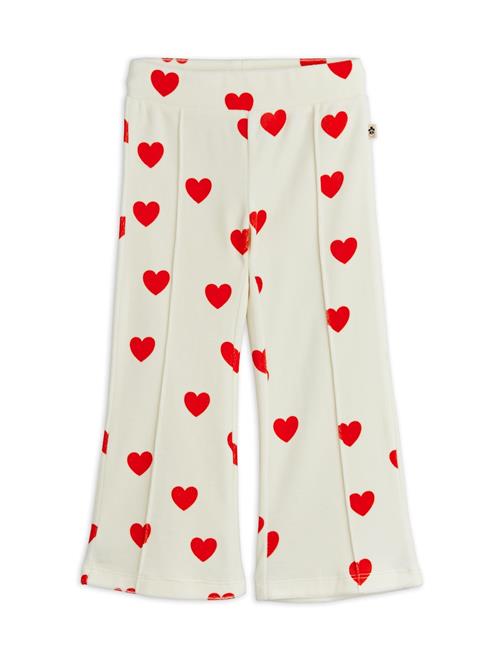 Mini Rodini Hearts Bukser I Velour White  White 128/134 cm  Hvid  128/134 cm  Piger