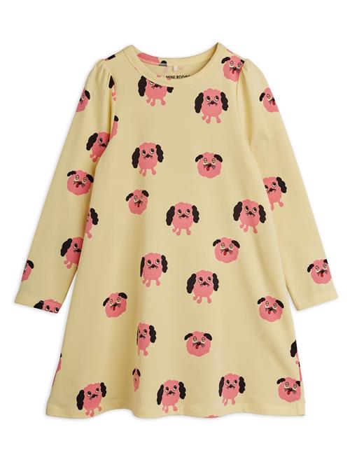 Mini Rodini Doggies Langærmet Kjole Yellow  Yellow 128/134 cm  Gul  128/134 cm  Piger