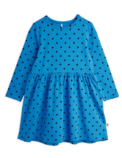Mini Rodini Polka Langærmet Kjole Blue  Blue 116/122 cm  Blå  116/122 cm  Piger