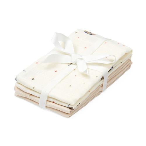 Cam Cam GOTS 4-pak Vaskeklud Carousel  Carousel One Size  Rød  One Size  Drenge, Piger