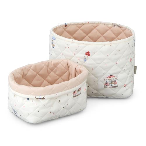 Cam Cam 2-pak Quiltet Opbevaringskurv Carousel  Carousel One Size  Rød  One Size  Drenge, Piger