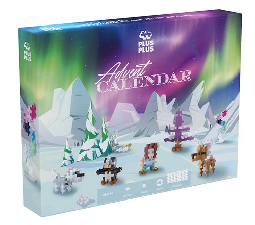 Plus-Plus Plus-Plus Adventskalender - Julemandens Nordlyseventyr Mix  Onesize-Mix  Blå  One Size  Drenge, Piger