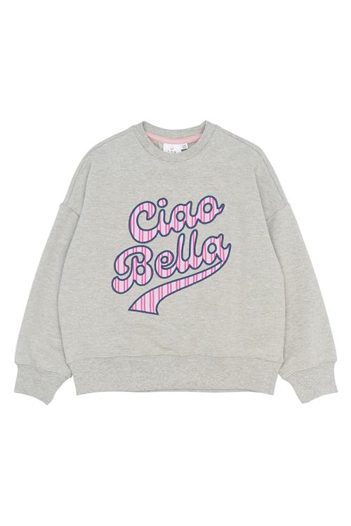 The New Serina Sweatshirt Light Grey Melange  Light Grey Melange-7-8 Y  Grå  7-8 år  Piger