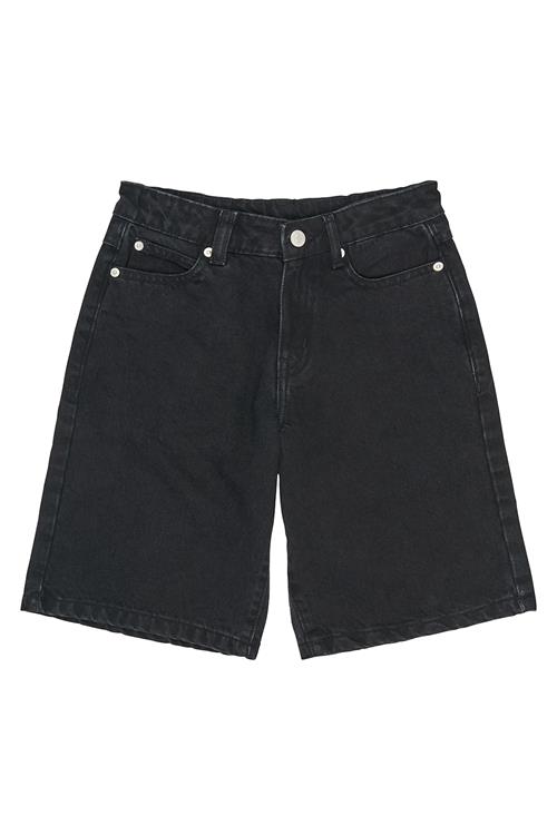 The New Svende Lange Baggy Fit Denimshorts Medium Black Denim  Medium Black Denim-4 Y  Sort  4 år  Drenge