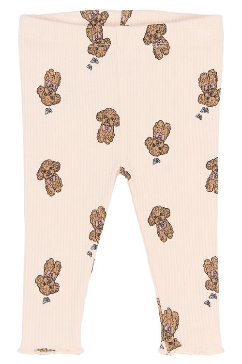 The New Siblings SBSona Rib-leggings Silver Peony Aop  Silver Peony AOP-80 cm  Sølv  80 cm  Piger