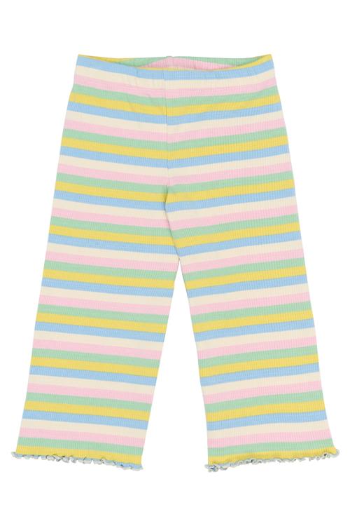 The New Siblings Sofia Bukser Med Bred Rib Multi Striped  Multi Striped-92 cm  Gul  92 cm  Piger