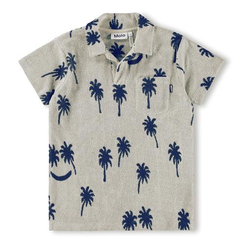 Molo Randel T-shirt Palm Blue  Palm Blue 110 cm  Grå  110 cm  Drenge