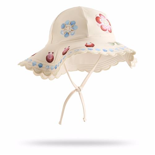 Molo Nuka Badehætte Sea Shell Deco  Sea Shell Deco 3-5 Y  Hvid  3-5 år  Piger