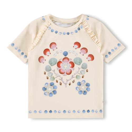 Molo Neona Rash Gurad Sea Shell Deco  Sea Shell Deco 110/116 cm  Hvid  110/116 cm  Piger