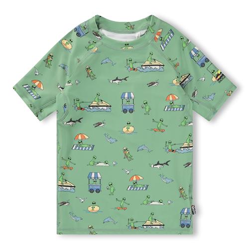 Molo Neptune Rash Gurad Alien Vacation  Alien Vacation 98/104 cm  Grøn  98/104 cm  Drenge