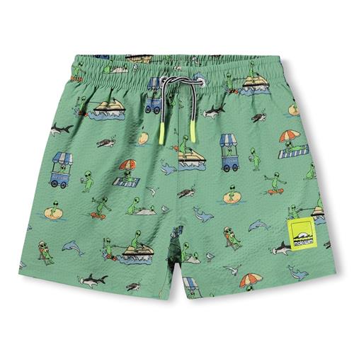 Molo Niko Board Shorts Alien Vacation  Alien Vacation 122/128 cm  Grøn  122/128 cm  Drenge