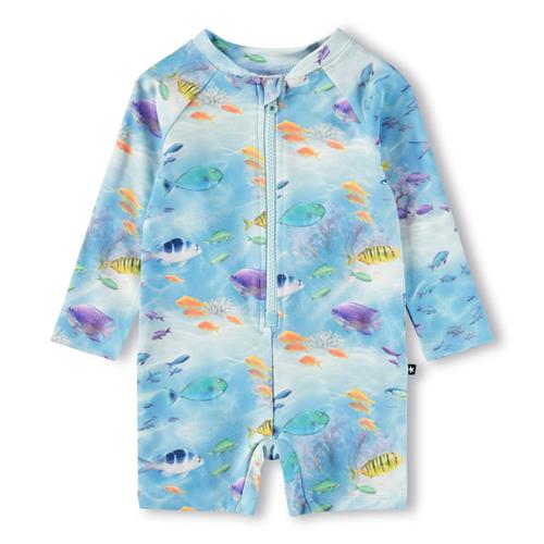 Molo Neka LS Rushguard I Ét Stykke Rainbow Sea  Rainbow Sea 74/80 cm  Blå  74/80 cm  Drenge, Piger