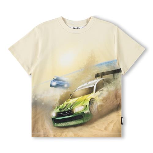 Molo GOTS Riley T-shirt Beach Race  Beach Race 104 cm  Beige  104 cm  Drenge