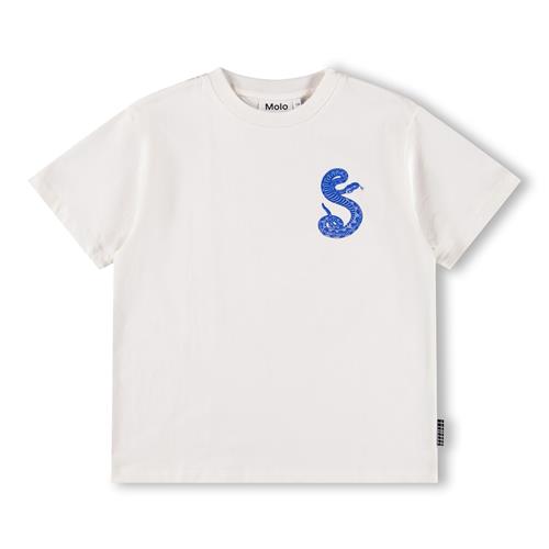 Molo GOTS Rodney T-shirt Blue Snake  Blue Snake 122 cm  Hvid  122 cm  Drenge