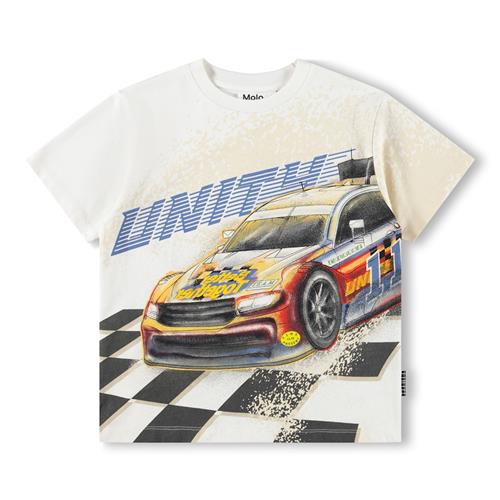 Molo GOTS Rodney T-shirt Racing Car  Racing Car 92 cm  Hvid  92 cm  Drenge