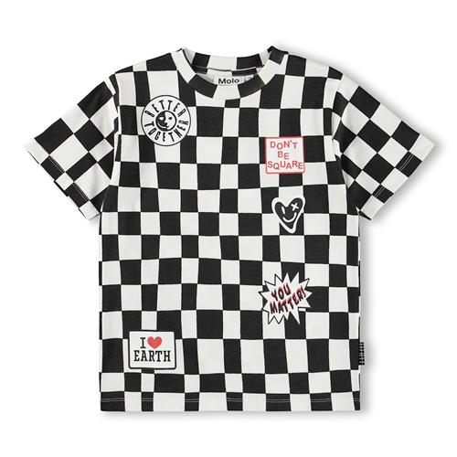 Molo GOTS Riley T-shirt Angled Checks  Angled Checks 110 cm  Hvid  110 cm  Drenge