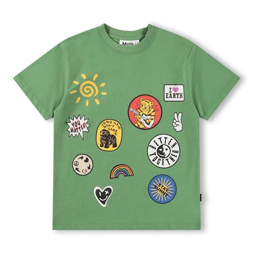 Molo GOTS Riley T-shirt Patch Batch  Patch Batch 128 cm  Grøn  128 cm  Piger