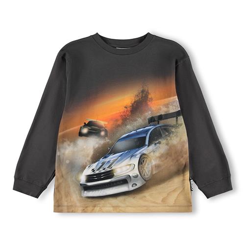 Molo GOTS Rube Langærmet T-shirt Beach Race Dark  Beach Race Dark 128 cm  Sort  128 cm  Drenge