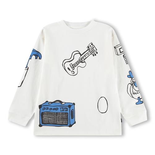 Molo GOTS Rube Langærmet T-shirt Daylight White  Daylight White 92 cm  Hvid  92 cm  Drenge