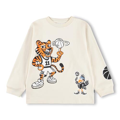 Molo GOTS Rube Langærmet T-shirt Basket Mascots  Basket Mascots 92 cm  Hvid  92 cm  Drenge