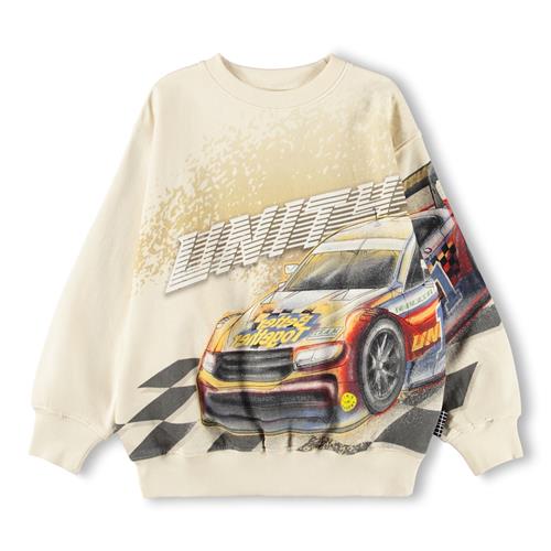 Molo GOTS Monti Sweatshirt Car Race  Car Race 98 cm  Creme  98 cm  Drenge
