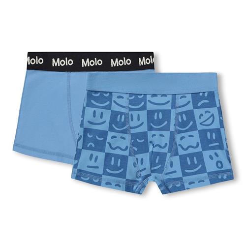 Molo GOTS Justin 2-pak Boxershorts Blue Vibes  Blue Vibes 110/116 cm  Blå  110/116 cm  Drenge