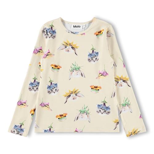 Molo GOTS Rose Langærmet Top Floral Fun  Floral Fun 98 cm  Creme  98 cm  Piger