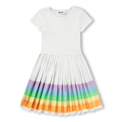 Molo GOTS Cissa Kjole Painted Rainbow  Painted Rainbow 146/152 cm  Hvid  146/152 cm  Piger