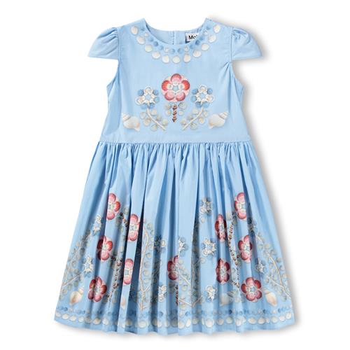 Molo GOTS Carol Kjole Floral Shells  Floral Shells 92/98 cm  Blå  92/98 cm  Piger