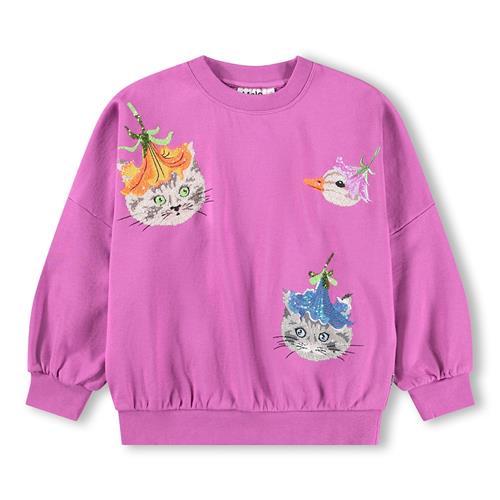 Molo GOTS Marika Sweatshirt Animal Sparkle  Animal Sparkle 110 cm  Lyserød  110 cm  Piger